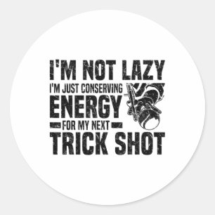 Pool Billiards Snooker Cue Player 1 Classic Round Sticker