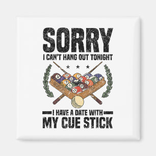 Pool Billiards Snooker Cue Player 6 Magnet