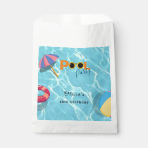 Pool Birthday Party celebration theme Favour Bag