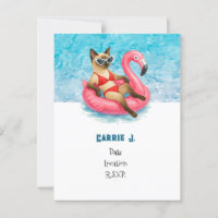 Pool Birthday Party for Cat Lovers  