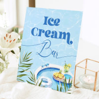 Pool birthday party Ice Cream Bar
