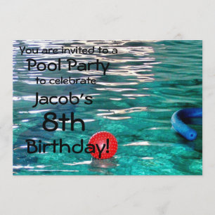 Pool Birthday Party Invitation