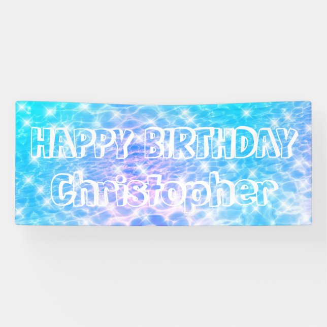 Pool Birthday party Swimming Pool Water ripples  Banner (Horizontal)