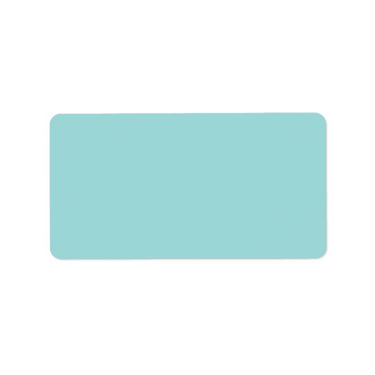 Pool Blue Personalised Aqua Teal Colour Background Address Label