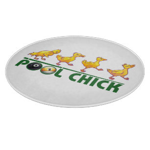 Pool Chick Cutting Board
