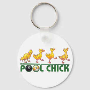 Pool Chick Key Ring