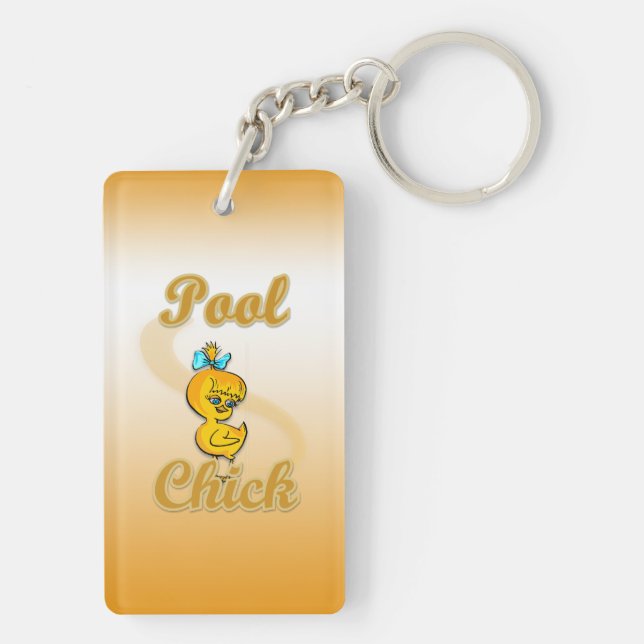 Pool Chick Key Ring (Back)
