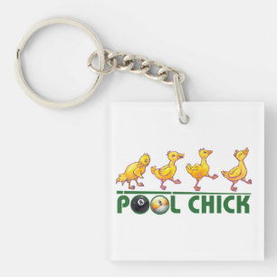 Pool Chick Key Ring