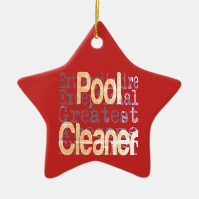 Pool Cleaner Extraordinaire Ceramic Ornament (Front)