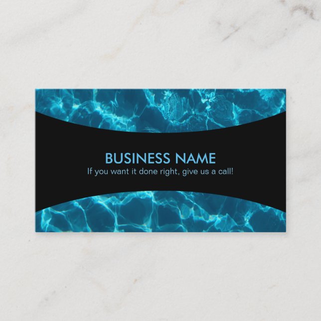 Pool Cleaner Slogans Business Cards (Front)