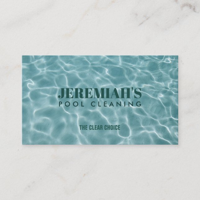 Pool Cleaning Business Cards (Front)