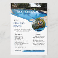 Pool Cleaning Service Business flyers