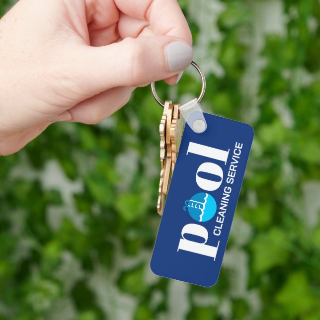 Pool Cleaning Service Key Ring (Hand)