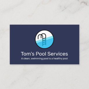 Pool Cleaning Service Logo Business Card