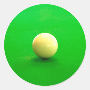 Pool Cue Ball Classic Round Sticker