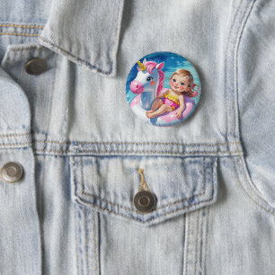 Pool Days 6 Cm Round Badge