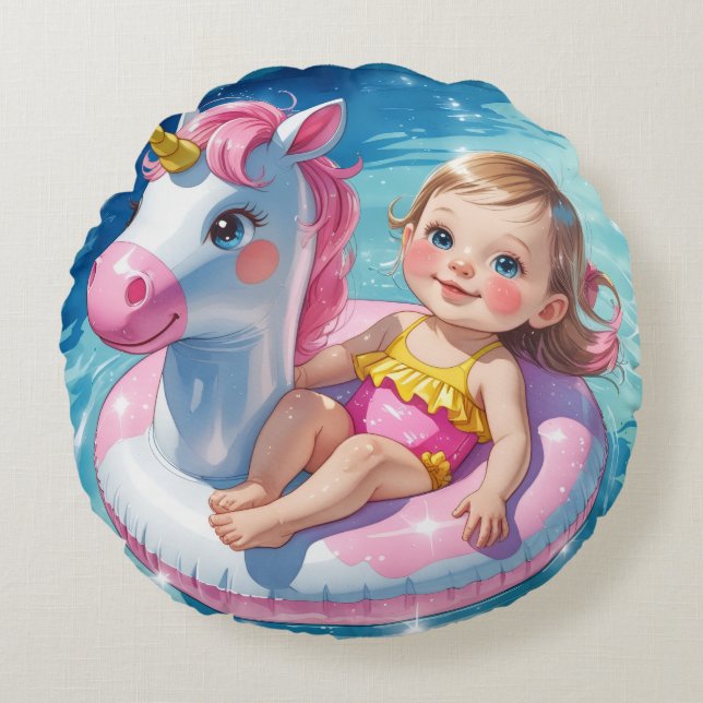 Pool Days Round Cushion (Front)