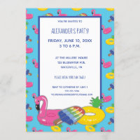 Pool Float Patterned Pool Party Custom