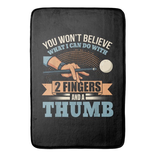 Pool Funny Billiards Bath Mat (Front Vertical)