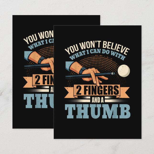 Pool Funny Billiards Card (Front/Back)