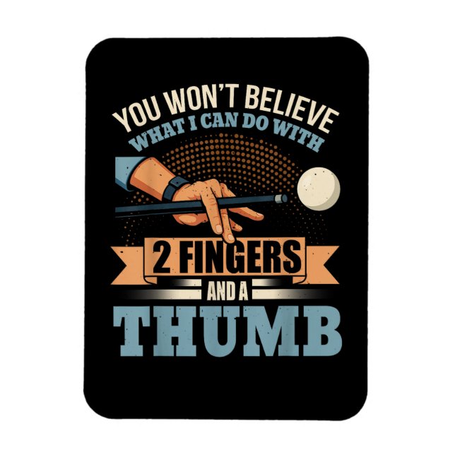 Pool Funny Billiards Magnet (Vertical)