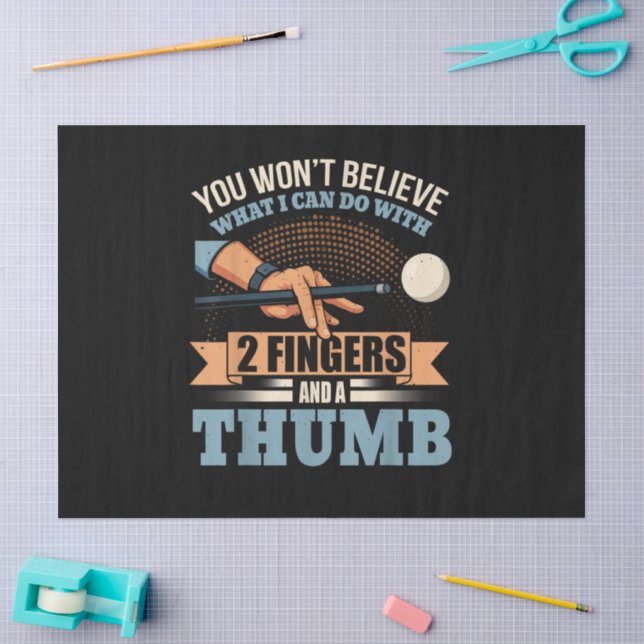 Pool Funny Billiards Tissue Paper (Craft)