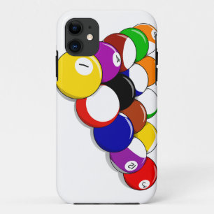 Pool Hall Balls Rack Em Sports Leisure Billiards iPhone 11 Case