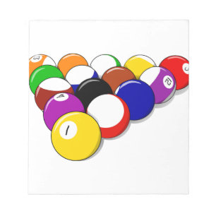 Pool Hall Balls Rack Em Sports Leisure Billiards Notepad