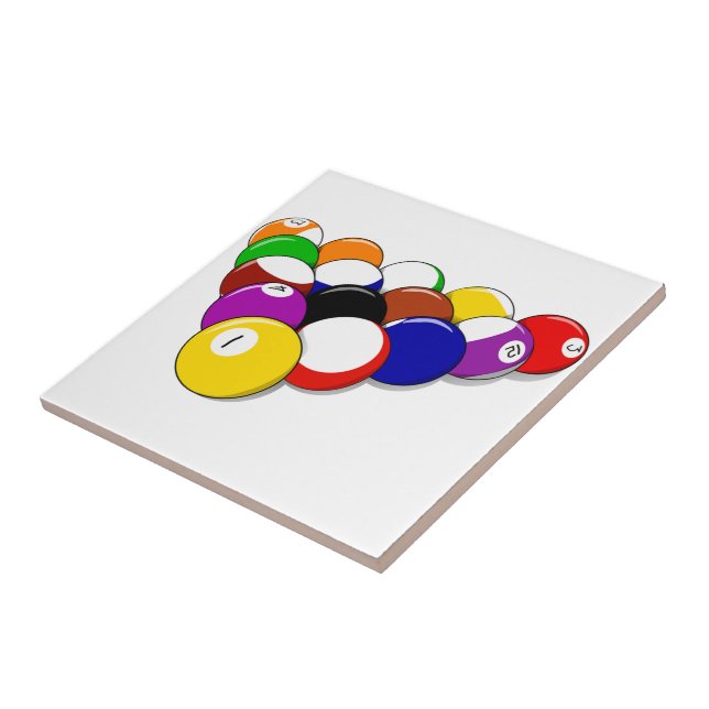 Pool Hall Balls Rack Em Sports Leisure Billiards Tile (Side)