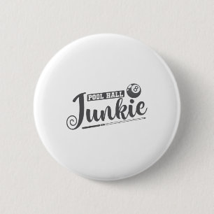 Pool Hall Enthusiastics Billiards 6 Cm Round Badge