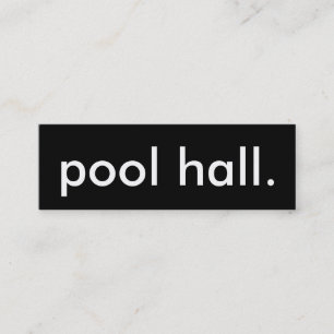 pool hall. mini business card