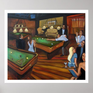 Pool Hall -Valerie Vescovi Poster
