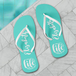 Pool Life Turquoise Thongs