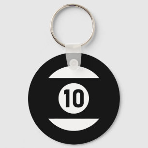 Pool Ll 10 Matching Billiards Gift Easy Halloween Key Ring