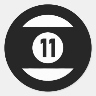 Pool Ll 11 Matching Billiards Gift Easy Halloween Classic Round Sticker
