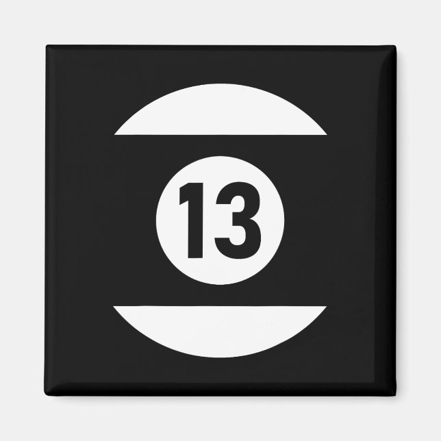 Pool Ll 13 Matching Billiards Gift Easy Halloween  Magnet (Front)
