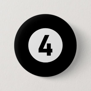 Pool Ll 4 Matching Billiards Gift Easy Halloween C 6 Cm Round Badge