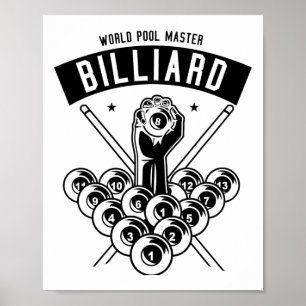 Pool Master Billiards Love Playing Pool Poster