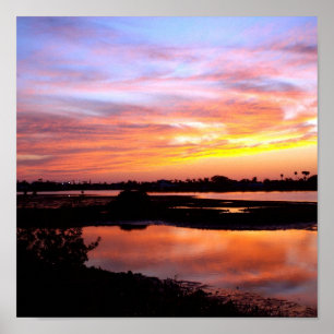 Pool of clouds poster