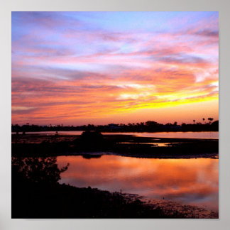 Pool of clouds poster
