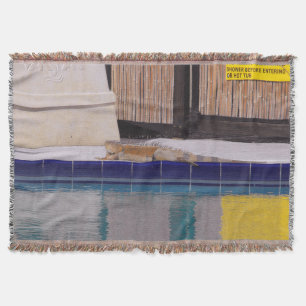 Pool of the Iguana Throw Blanket