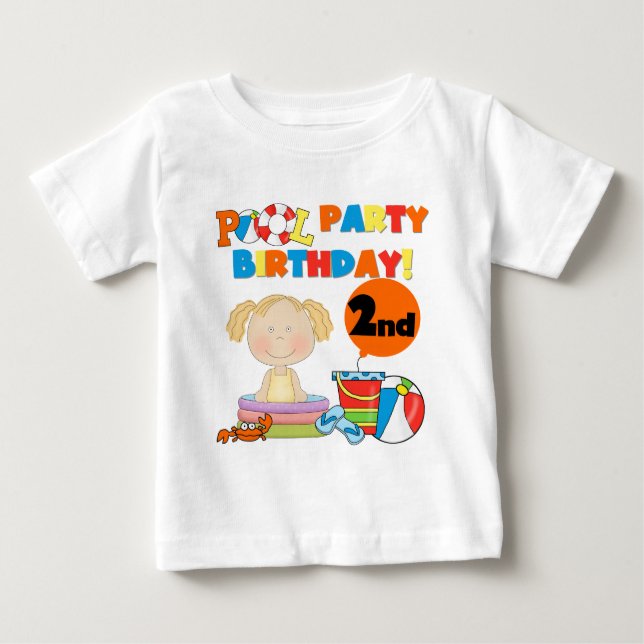 Pool Party 2nd Birthday Tshirts and Gifts (Front)