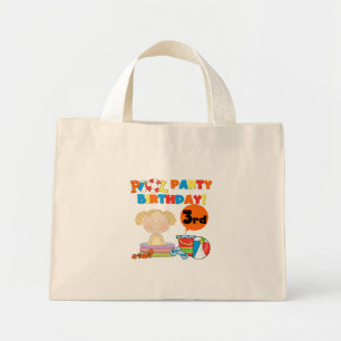 Pool Party 3rd Birthday T-shirts and Gifts Mini Tote Bag