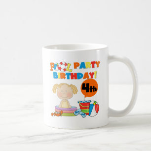 Pool Party 4th Birthday Tshirts and Gifts Coffee Mug