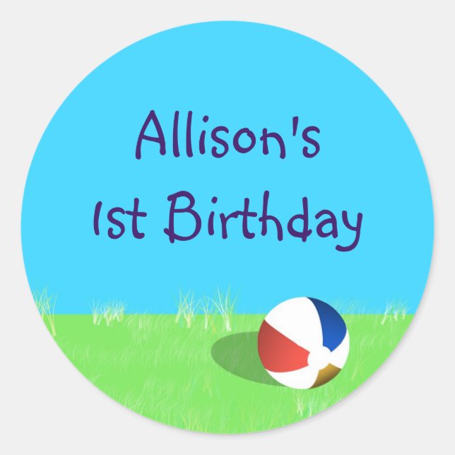 Pool Party Address Label or Sticker (Front)