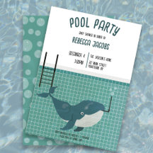 Pool Party Baby Shower Invitation