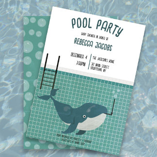 Pool Party Baby Shower Invitation