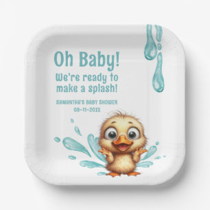Pool Party baby shower Paper Plate