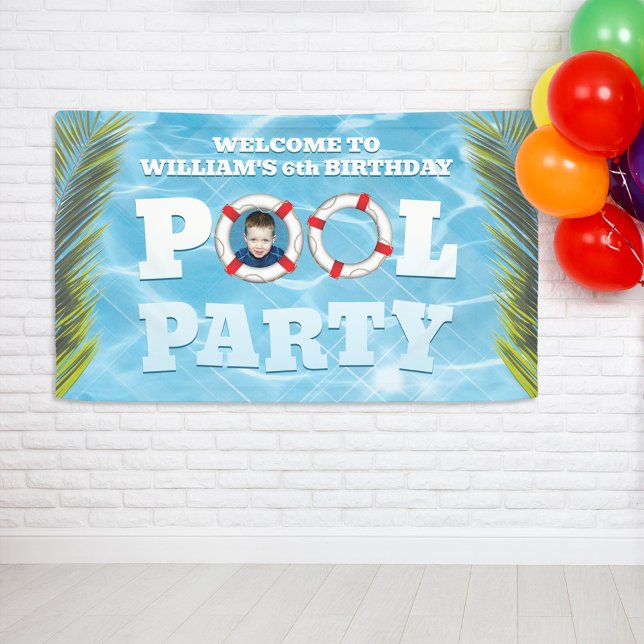 Pool Party Banner - Birthday Celebration Decor (Creator Uploaded)