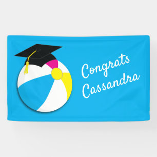 Pool Party Beach Ball Graduation Party Banner